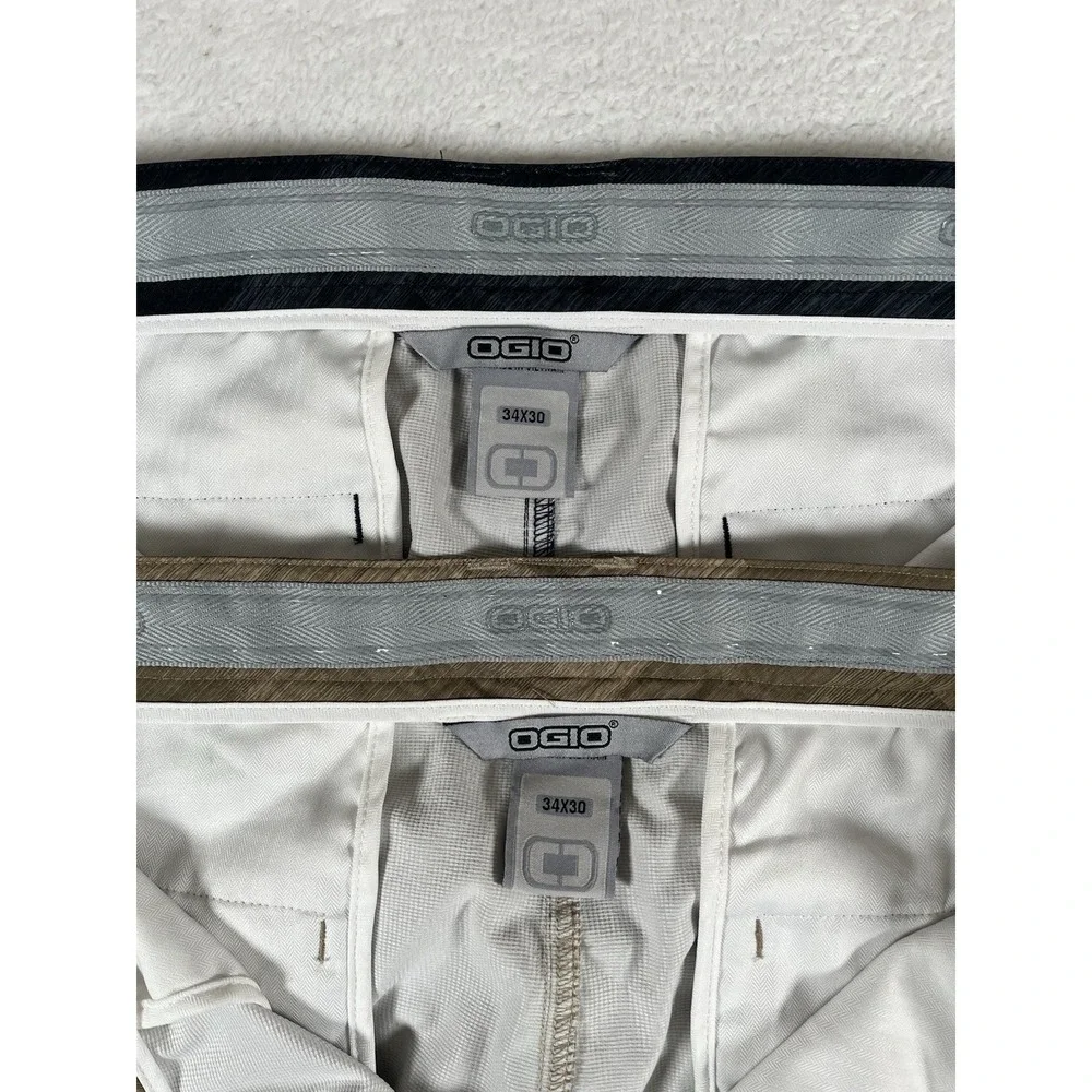 OGIO Fracture Geometric Performance Straight Leg Golf Pants Bundle Mens Sz 34x30